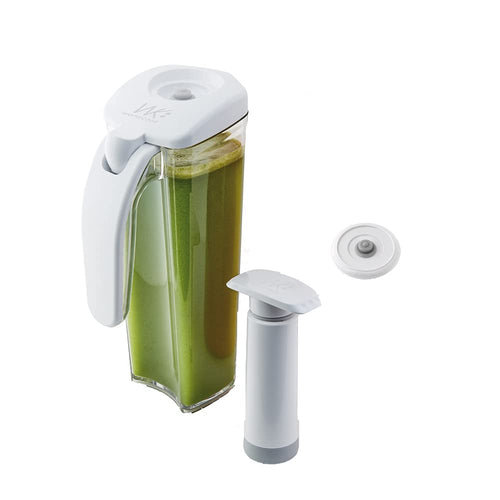 Vakuum-Saftkaraffe Set 1 L Tritan BPA-frei mit Pumpe