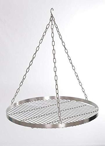 Schwenkgrill Edelstahl V2A rund Ø 50 cm mit Kette und Ösen