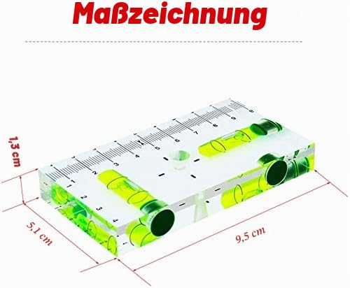 Wasserwaage T-Form Acryl mit 3 Magneten, 95x51x13 mm - Bild 9