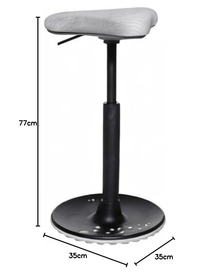 Sitzhocker ergonomisch mit Triangel-Sitz höhenverstellbar hellgrau - Bild 3