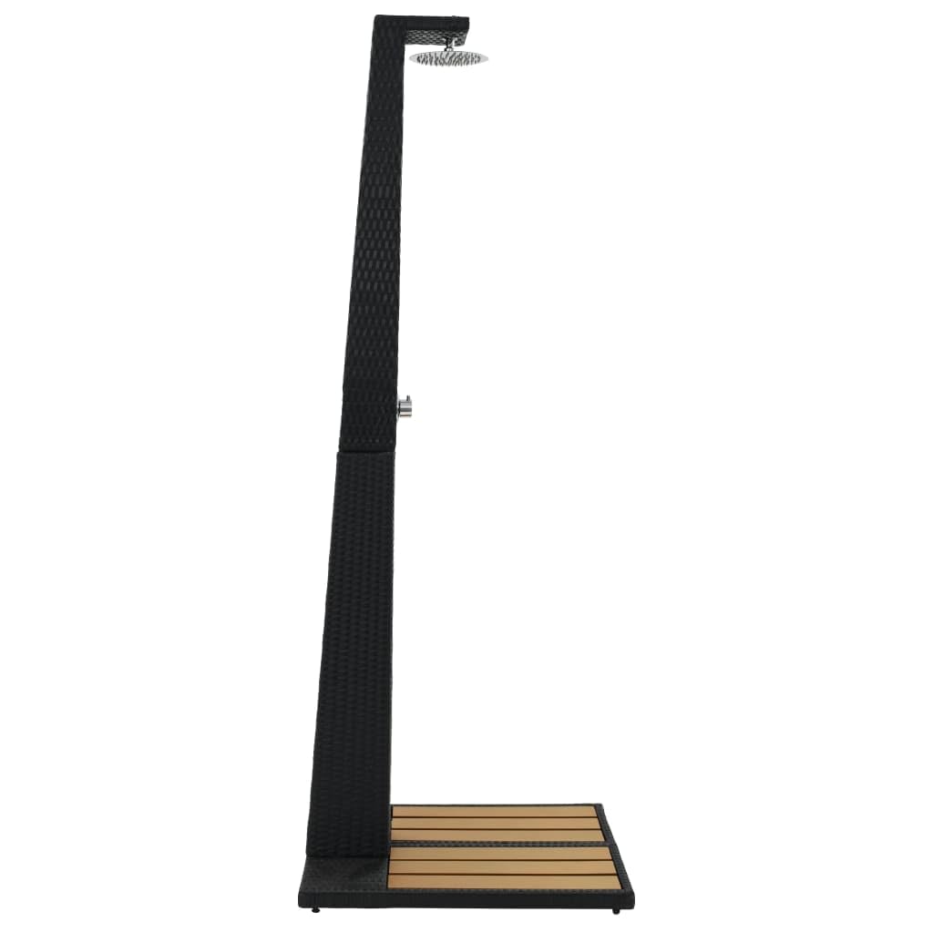 Gartendusche Poly Rattan WPC Aussendusche Schwarz-Braun - Bild 6