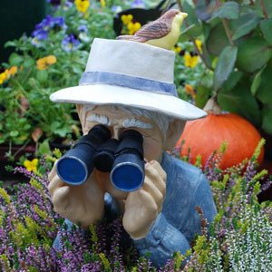 Garten-Deko Figur Opa Paschulke Spanner mit Fernglas Kunstharz - Bild 4