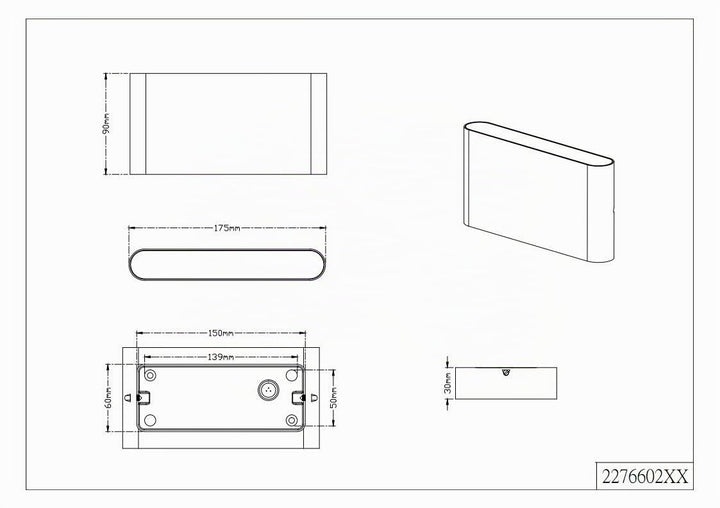LED Aussenwandleuchte Aluminium Anthrazit Up&amp;Down IP54 2x4,5W - Bild 3