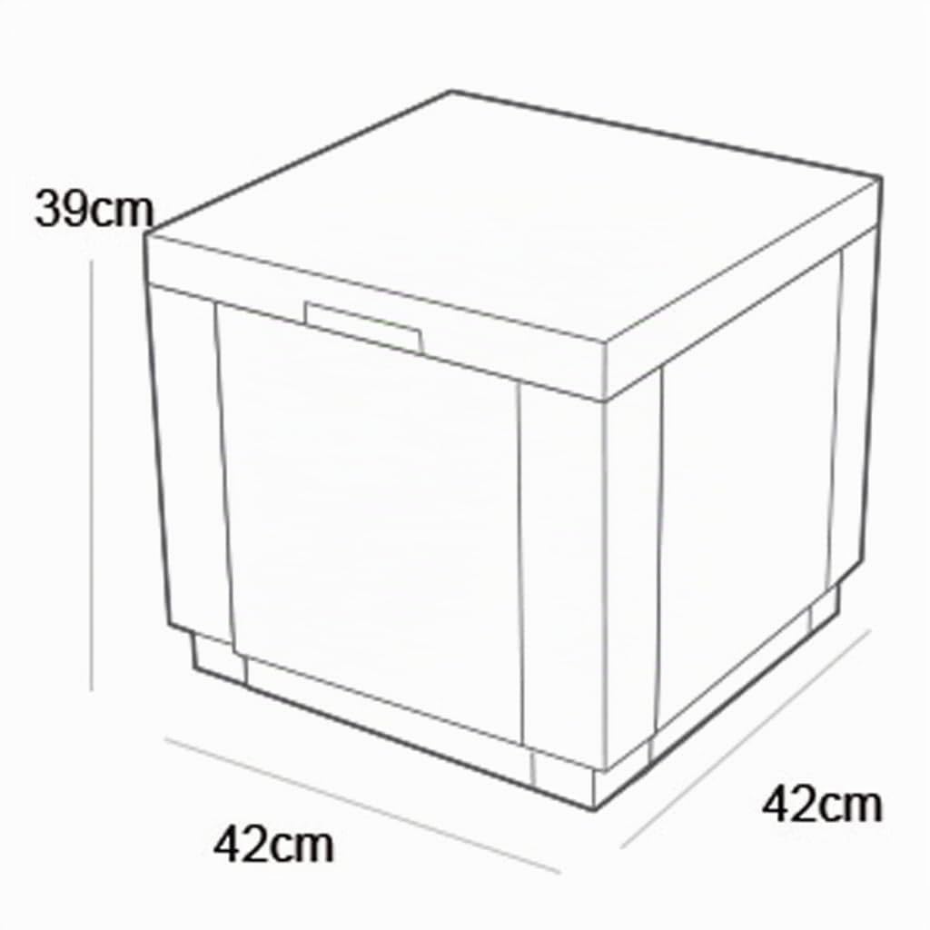 Kühlbox Beistelltisch Rattanoptik 40 L für Garten &amp; Terrasse - Bild 3