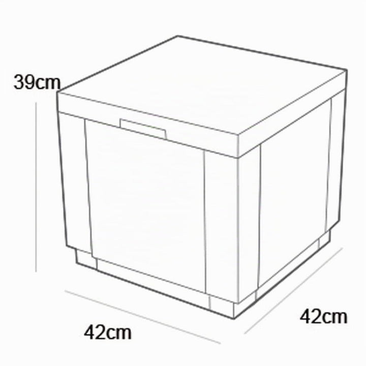 Kühlbox Beistelltisch Rattanoptik 40 L für Garten &amp; Terrasse - Bild 3