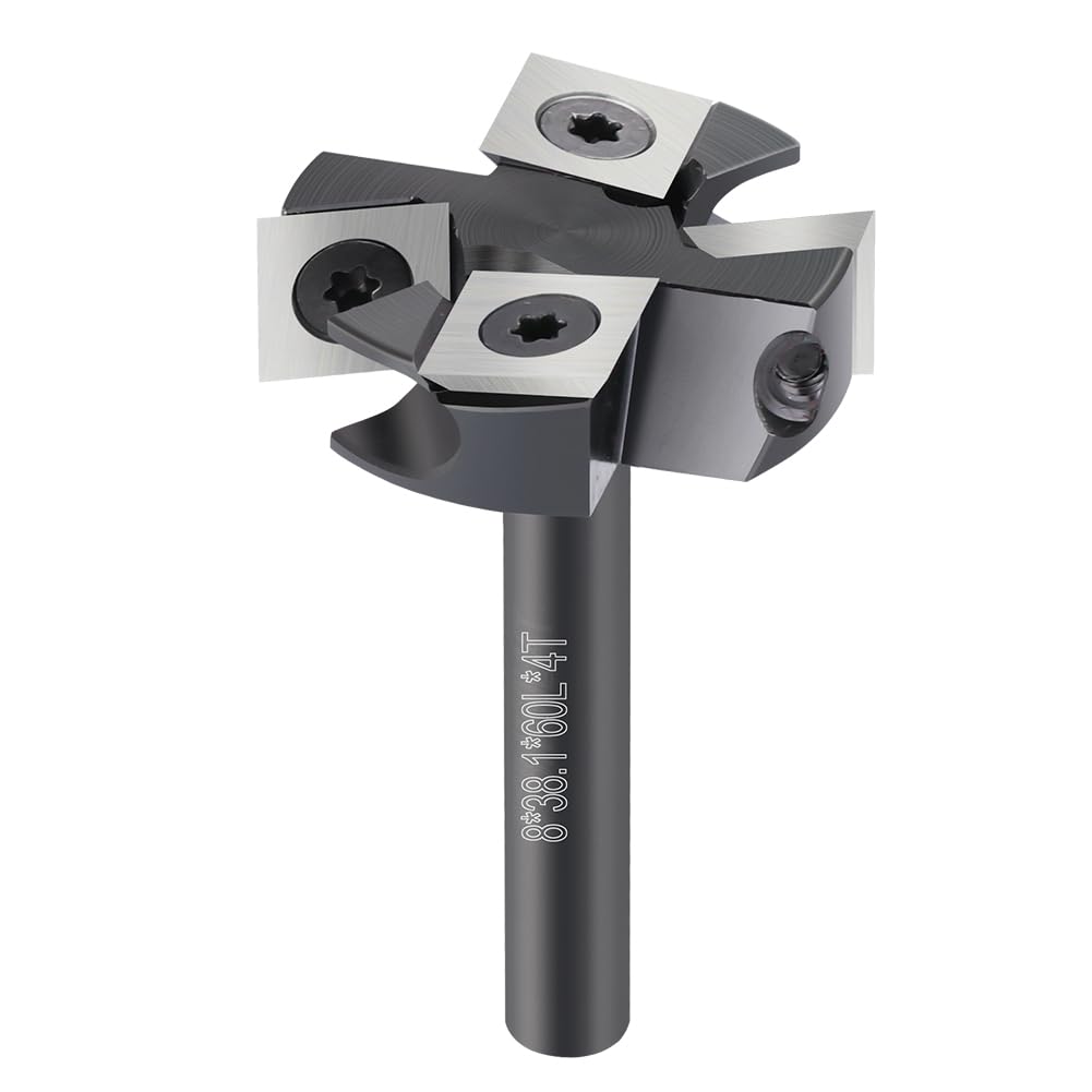 Planfräser 38,1 mm Schnittdurchmesser 8 mm Schaft für Oberfräse CNC - Bild 5