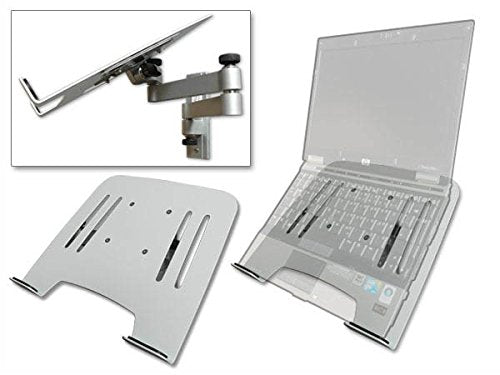 Wandhalterung Laptop Tablet schwenkbar 180° VESA 75x75 Silber-Weiss - Bild 5