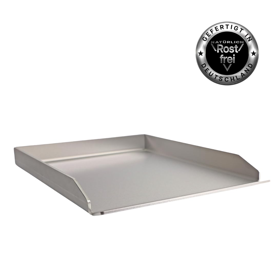 Plancha Grillplatte Edelstahl 400x300mm für Gas- und Holzkohlegrill - Bild 4