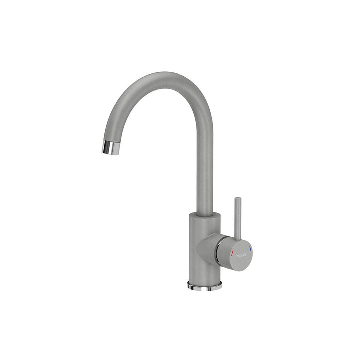 Einbauspüle Granit 52x50 cm Grau Einzelbecken mit Armatur und Siphon - Bild 3