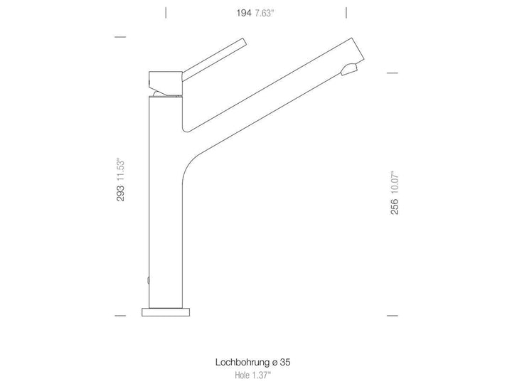 Küchenarmatur Einhebelmischer CRISTADUR Quarzkomposit Stone 293 mm - Bild 7