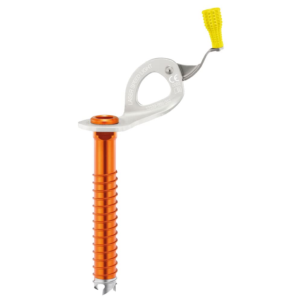 Eisschraube Stahl/Aluminium 13 cm gelb mit klappbarer Kurbel - Bild 4