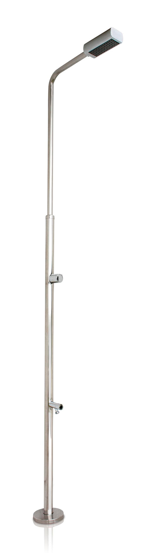Gartendusche Edelstahl freistehend 216 cm mit Anti-Kalk-Kopf