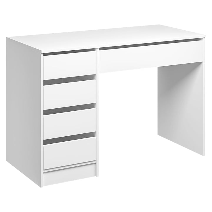 Schreibtisch Weiss 5 Schubladen 110x53 cm Schminktisch Kombi - Bild 2