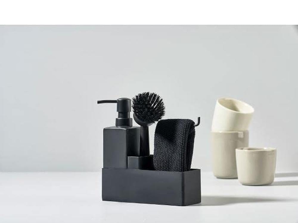 Spülset 4-teilig Keramik Silikon Organizer für Küchenspüle - Bild 5