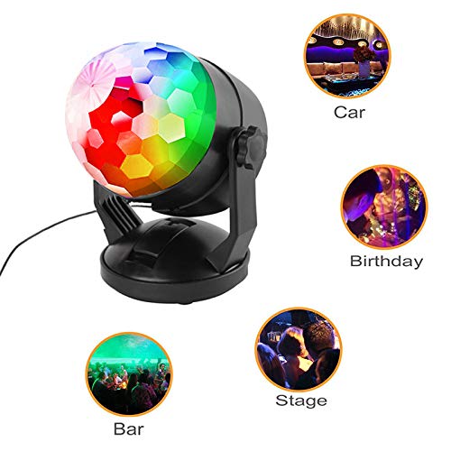 Party Disco Licht RGB Stroboskop mit Fernbedienung, USB &amp; Batterie