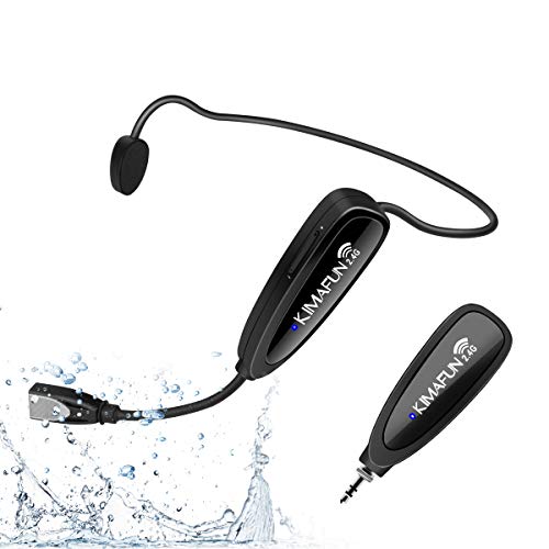 Funk-Headset-Mikrofon 2,4 GHz schweissfest 2-in-1 für Fitness