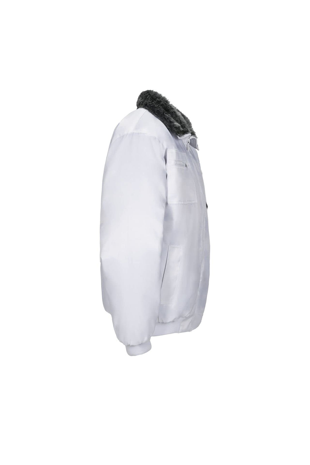Pilotenjacke wasserabweisend mit Webpelzfutter Grösse L Weiss - Bild 6