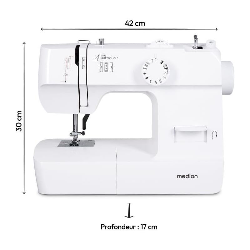 Nähmaschine 70W mit 12 Stichmustern und Knopflochautomatik - Bild 3