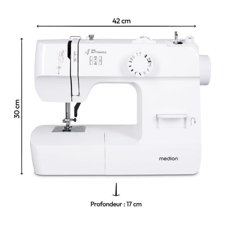 Nähmaschine 70W mit 12 Stichmustern und Knopflochautomatik - Bild 3