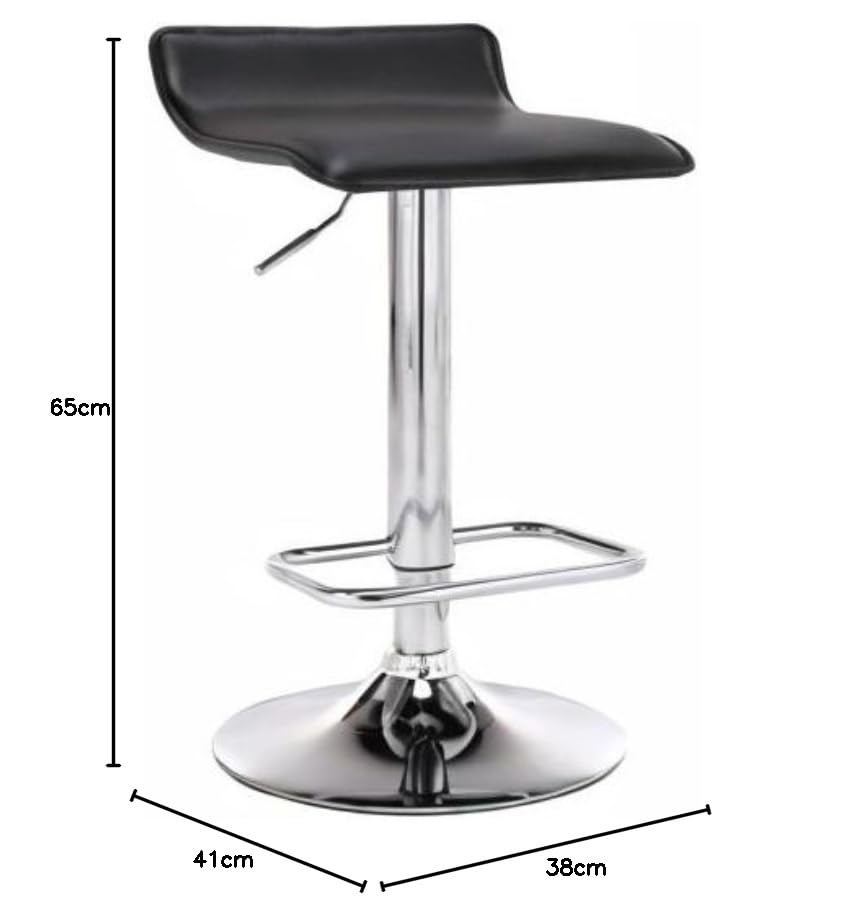 Barhocker 2er Set Kunstleder höhenverstellbar drehbar mit Fussstütze - Bild 2