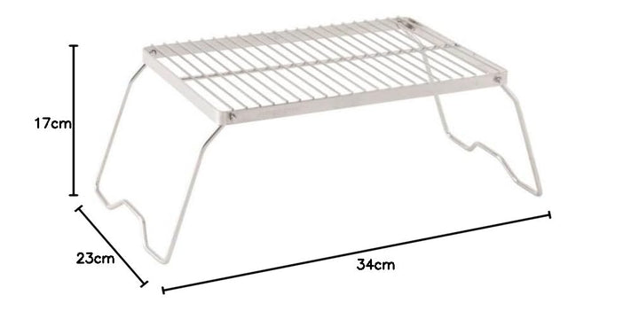 Klappgrill Edelstahl kompakt faltbar für Camping und Lagerfeuer - Bild 4