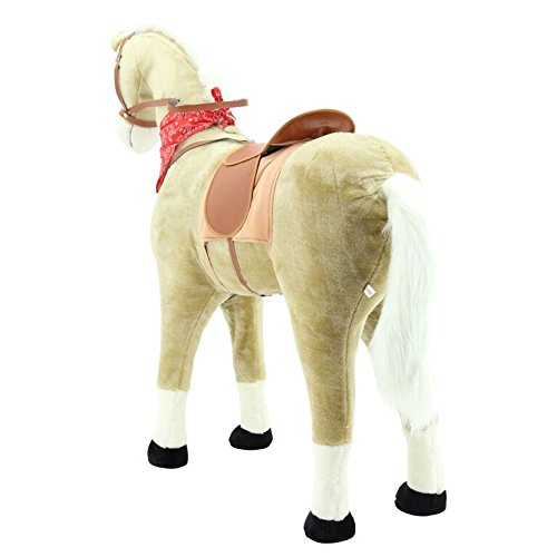 Stehpferd Haflinger beige 105 cm mit Sattel für Kinder ab 5 Jahren - Bild 4
