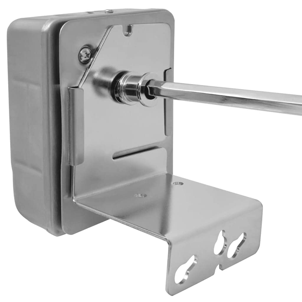 Grillspiess mit Motor Stahl 1000 mm für Gas- und Holzkohlegrill - Bild 4