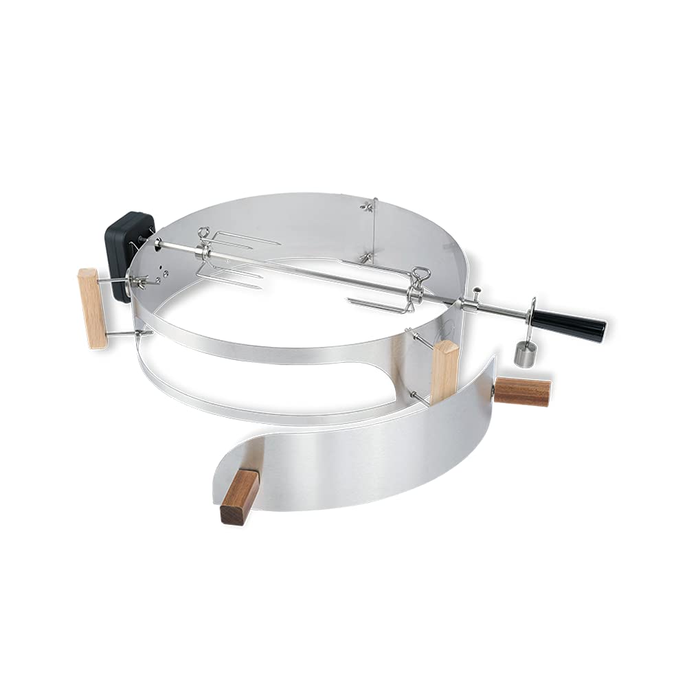 Rotisserie-Set für Kugelgrill 57cm mit Batteriemotor, Edelstahl