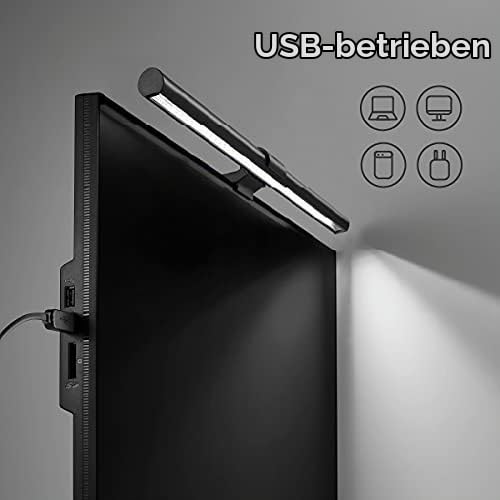 Monitorlampe LED mit Auto-Dimmen, blendfrei, USB-A, CRI>95 - Bild 8