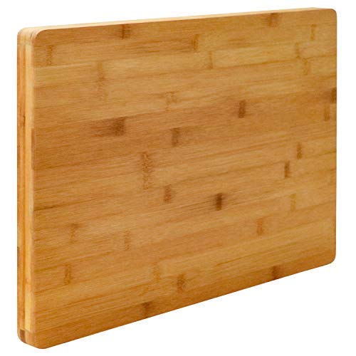 Schneidebrett Bambus XXL 50x35 cm, 3 cm dick, beidseitig