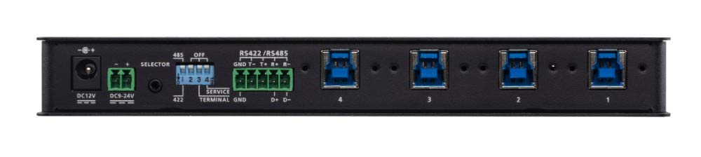 USB 3.1 Gen1 Industrie-Switch 4x4 Metallgehäuse wandmontierbar - Bild 2