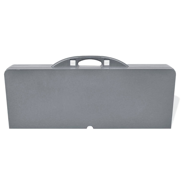 Campingtisch klappbar mit 4 Hockern Aluminium 85x65 cm Grau - Bild 3