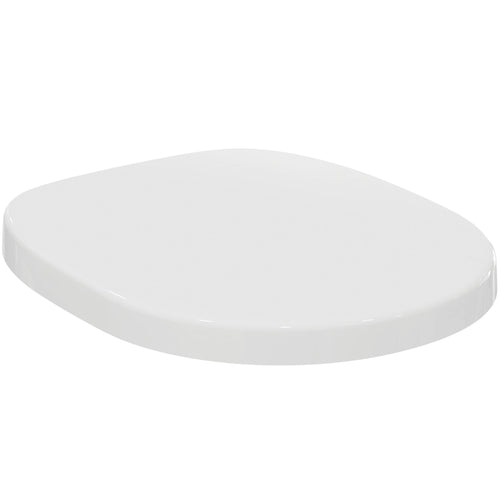 WC-Sitz D-Form Duroplast mit Soft-Close und Schnellverschluss, Weiss