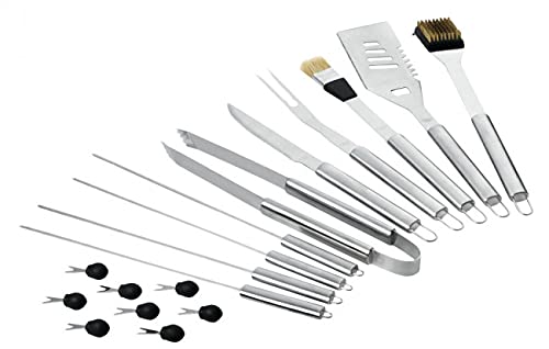 Grillbesteck Set Edelstahl 18-teilig im Aluminiumkoffer - Bild 5