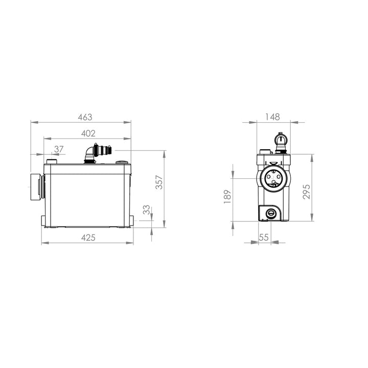 Kleinhebeanlage WC Dusche Waschtisch Bidet 400 W IP44 - Bild 12