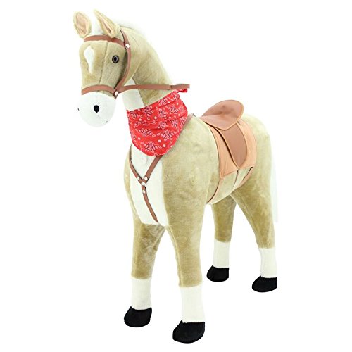 Stehpferd Haflinger beige 105 cm mit Sattel für Kinder ab 5 Jahren - Bild 3