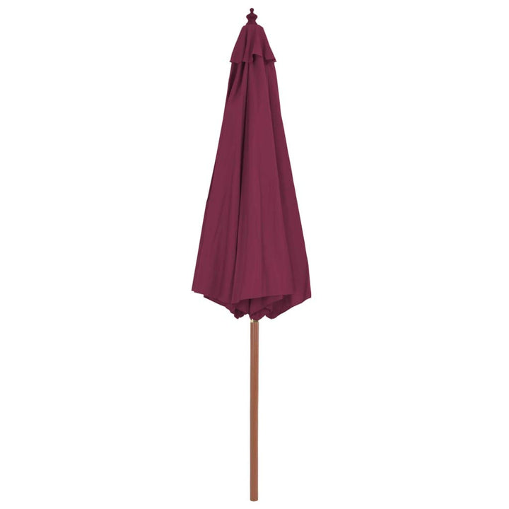Sonnenschirm Holzmast Bordeauxrot 300x250 cm für Balkon &amp; Terrasse - Bild 3