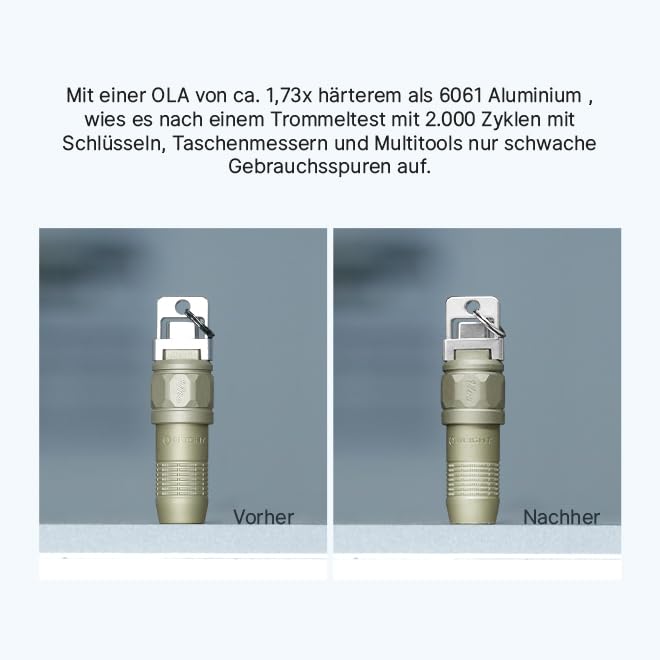 Mini Taschenlampe Schlüsselbund USB-C aufladbar 80 Lumen Aluminium - Bild 5