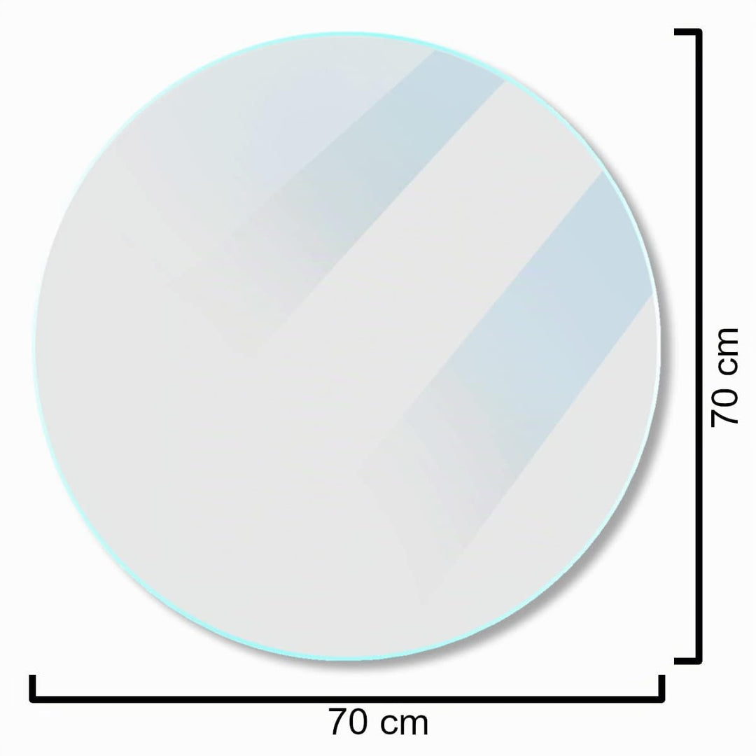Funkenschutzplatte Kaminofen Ø70cm ESG-Glas 6mm Facettenschliff - Bild 3