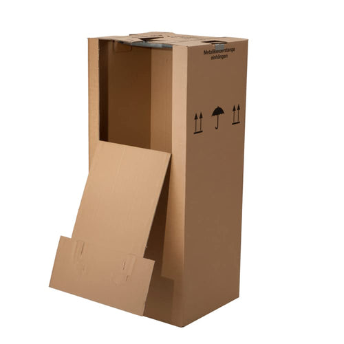 Kleiderbox Karton mit Metallstange 612x522x1370mm 2-wellig 3er-Set
