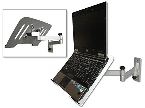 Wandhalterung Laptop Tablet schwenkbar 180° VESA 75x75 Silber-Weiss - Bild 3
