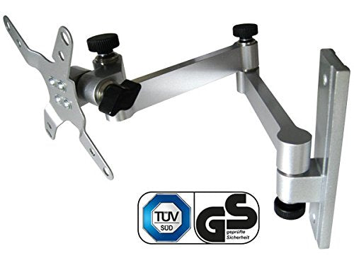 Wandhalterung Laptop Tablet schwenkbar 180° VESA 75x75 Silber-Weiss - Bild 2