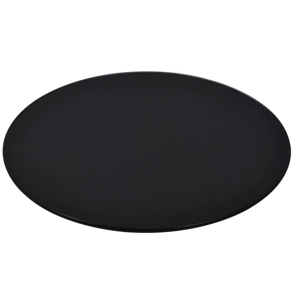 Tischplatte Glas Rund 90 cm Schwarz für Ess- und Couchtisch - Bild 4