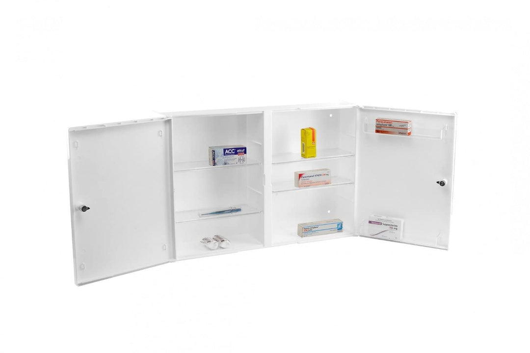 Medizinschrank abschliessbar Kunststoff 63x42cm mit 6 Fächern - Bild 4