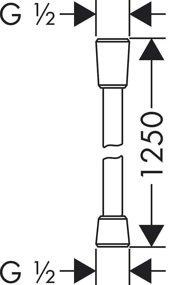 Duschschlauch Kunststoff Metalloptik knickgeschützt 1,25 m Weiss/Chrom - Bild 2
