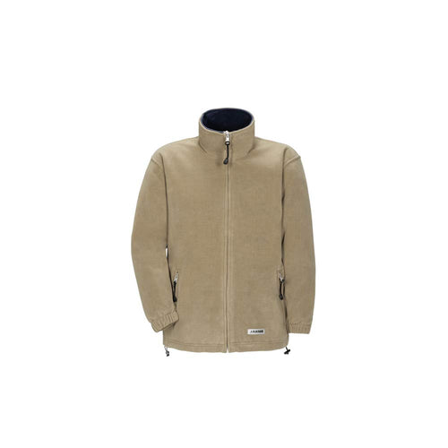 Fleecejacke Wind- & wasserabweisend Camel/Marine Grösse XXXL