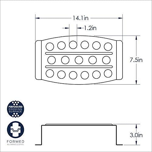 Grillständer Hähnchenkeulen &amp; Jalapeños Antihaft 33,7 cm Ofen/Grill - Bild 5