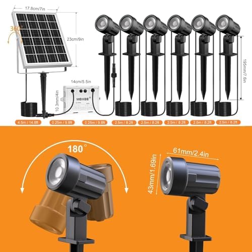 Solar Gartenleuchte 6er-Set mit Fernbedienung 650 Lumen IP66 - Bild 9