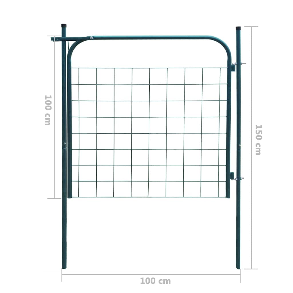 Gartenzaun Tor Stahl anthrazit 100x100 cm verzinkt - Bild 7
