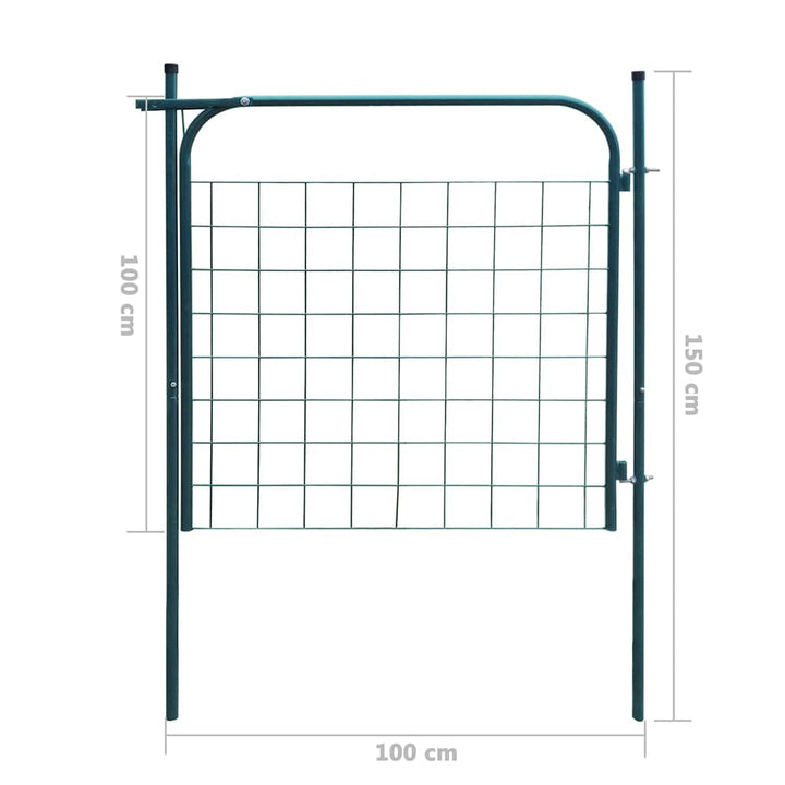 Gartenzaun Tor Stahl anthrazit 100x100 cm verzinkt - Bild 7